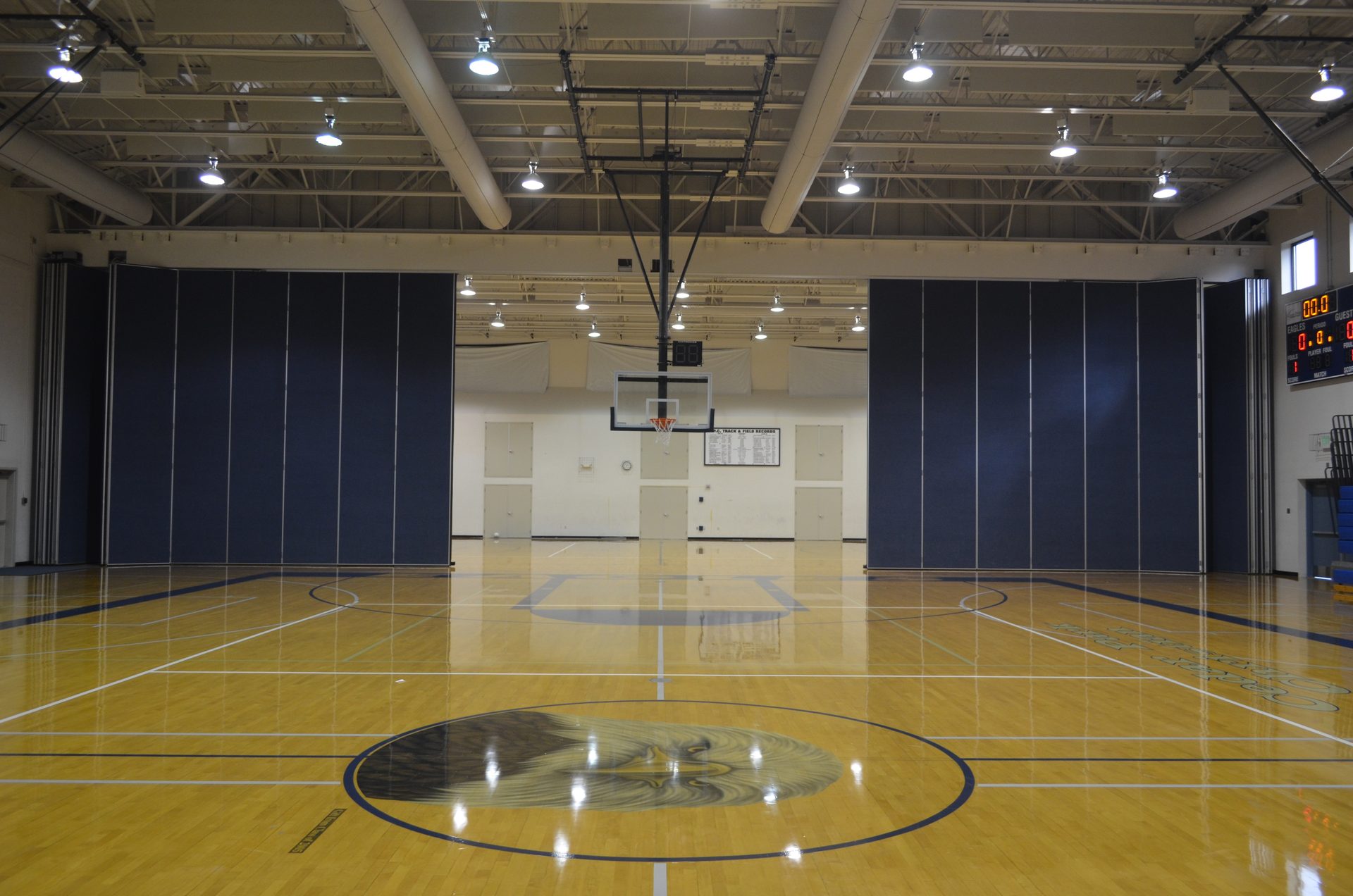Cedar Park Christian School operable partition installation, Bothell, WA (photo 2)