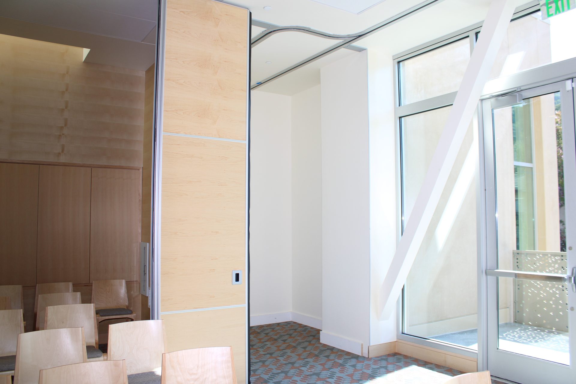 Congregation Rodef Shalom operable partition installation, San Rafael, CA (photo 2)