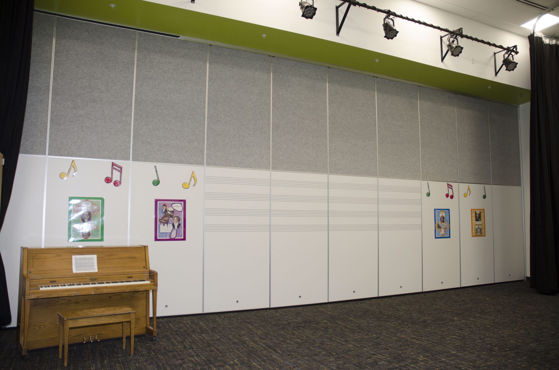 Margaret Mead Elementary operable partition installation, Sammamish, WA (photo 2)