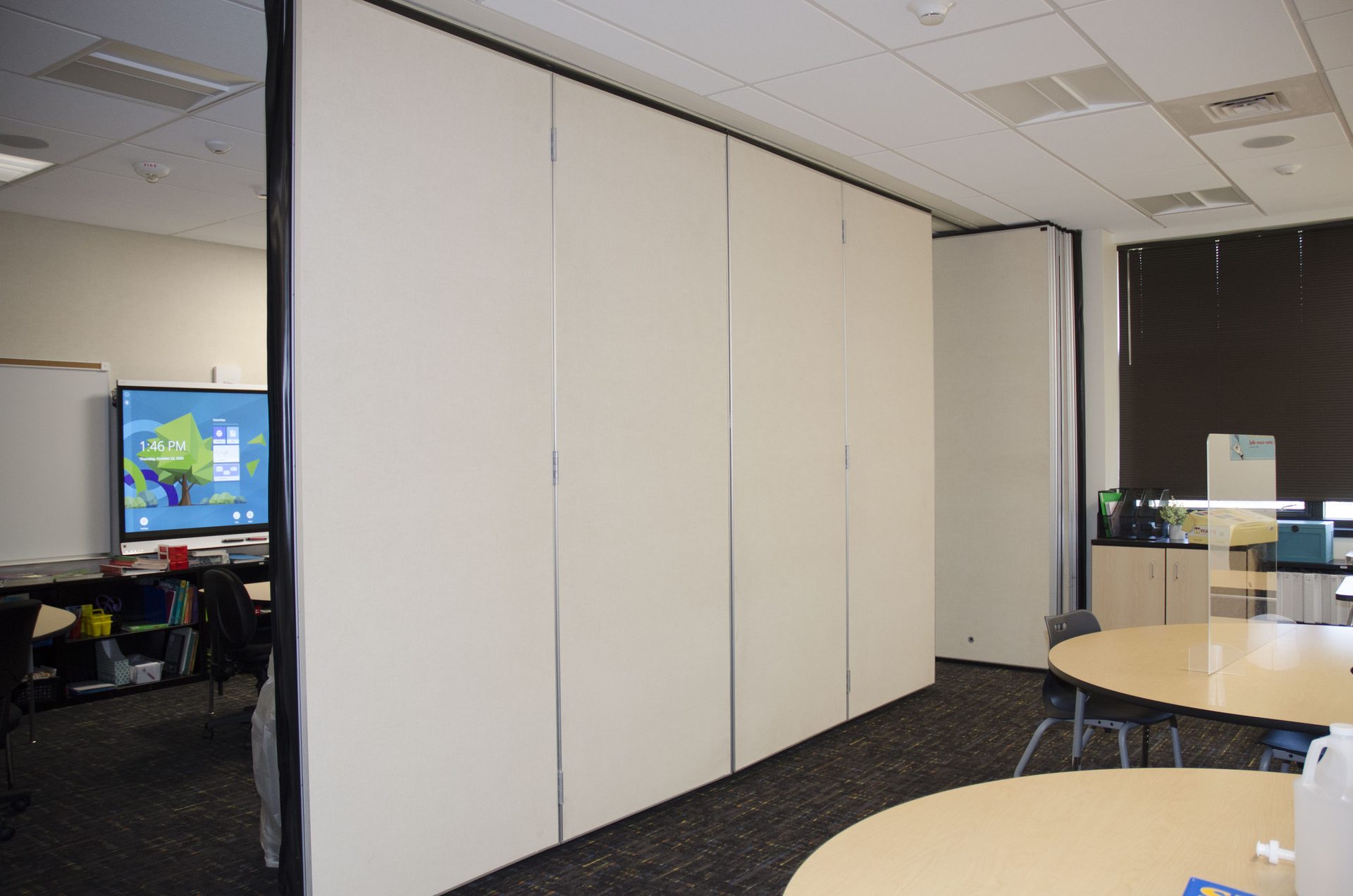 Margaret Mead Elementary operable partition installation, Sammamish, WA (photo 3)