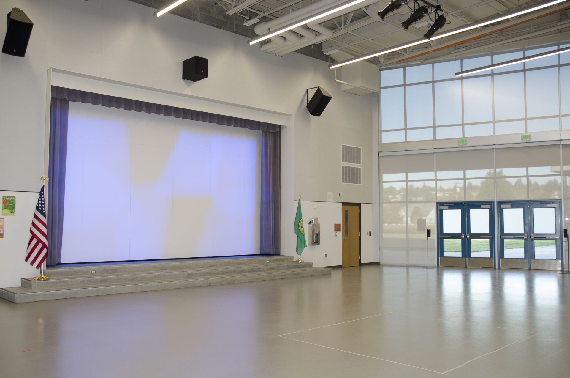 Sartori Elementary School operable partition installation, Renton, WA (photo 2)